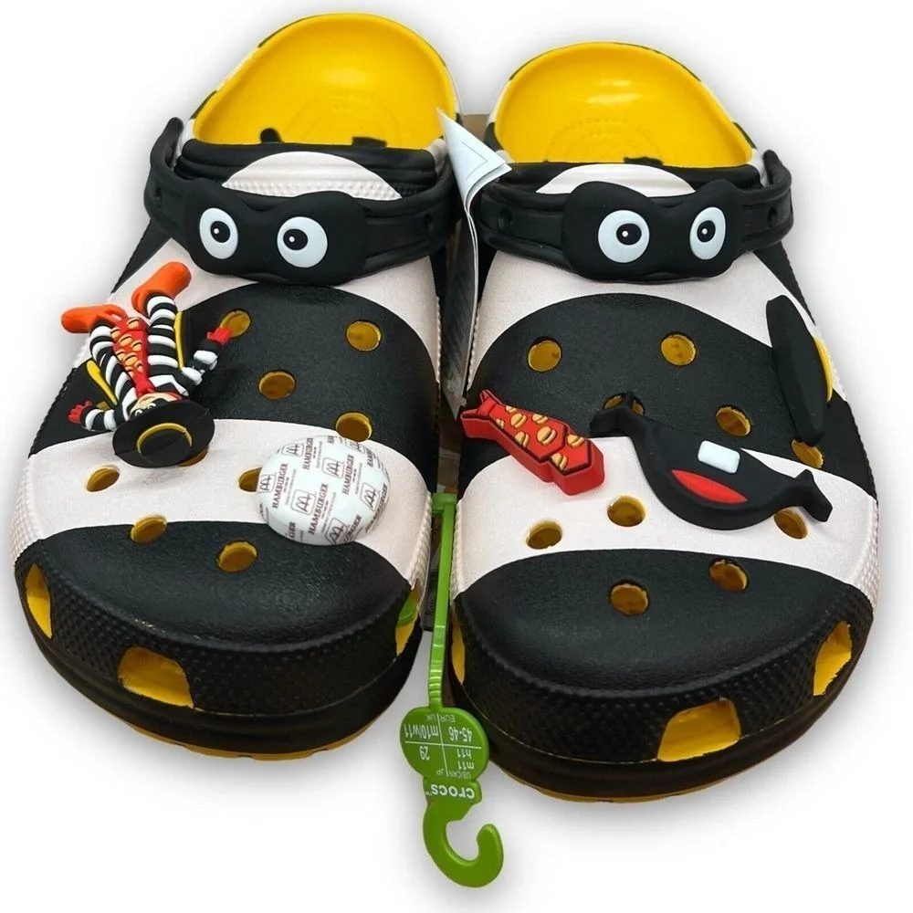 Crocs X McDonald's Hamburglar Classic‎ Clog Men's 11 Black White